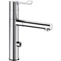 Delabie Elektron. MBatt. Schwenkausl.,H300mm,2 BIOCLIP-Edelstahlausl.