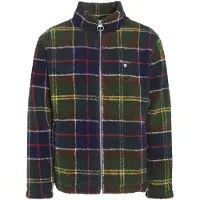Barbour - Sherpa Fleece mit Schottenmuster - Tartan Fleece Zip Through Classic Tartan für Herren - Größe S - Navy blau