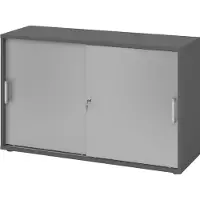 Hammerbacher Schiebetürschrank 2OH 120cm CE Graphit/Silber