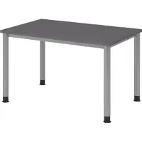 Hammerbacher Schreibtisch 4Fuss-rd.120x80cm Graphit/Silber