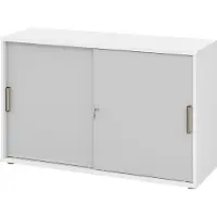 Hammerbacher Schiebetürenschrank 2 OH SG Weiss/Grau