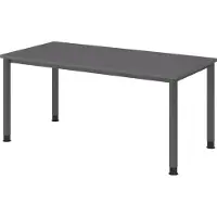 Hammerbacher Schreibtisch 4Fuss-rd.160x80cm Graphit/Graphit