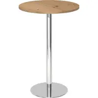 Hammerbacher Stehtisch 80cm rund Asteiche/Chrom