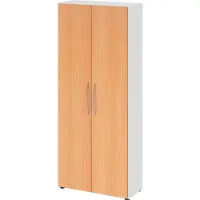 Hammerbacher Schrank 5 OH, 34,6cm tief BM Weiss/Buche