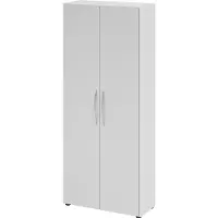 Hammerbacher Schrank 5 OH, 34,6cm tief BM Weiss/Grau