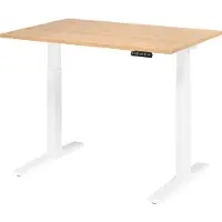 Hjh OFFICE PRO XMKA 12 W | 120x80 | elektrisch h?henverstellbar - 120 x 80 Eiche elektrisch h?henverstellbar