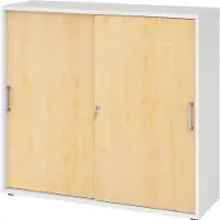 Hammerbacher Schiebetürschrank 3OH 120cm CE Weiss/Ahorn