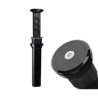 TecLines TVS007B versenkbare 3-fach Steckdosenleiste mit USB-Charger A/A, schwarz