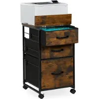 Relaxdays Industrial Rollcontainer 3 Schubladen