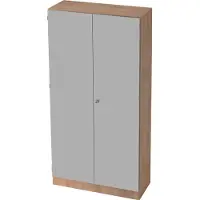Hammerbacher Schrank 5OH,Sockelbl. SG Nussb./Silber