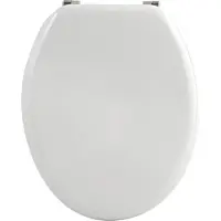 MSV 3700703990031, Verlängert, Harter Toilettensitz, Weiß, MDF-Platten, 365 mm, 425 mm