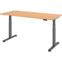 Hammerbacher Sitz-Steh-Schreibtisch el.180x80cm Buche