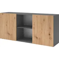 Hammerbacher Sideboard 2OH mit Schiebetüren Graphit/Asteic