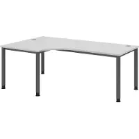 Hammerbacher VHS82/5/G höhenverstellbarer Schreibtisch 68,5 - 81 cm grau / grafit