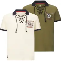 Jan Vanderstorm Doppelpack Poloshirt ELJAR Herren 3213 wollweiß 72/74