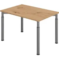 Hammerbacher Schreibtisch 4Fuss-rd.120x80cm Asteiche/Graphi