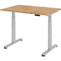 Hammerbacher Sitz-Steh-Schreibtisch el.120x80cm Asteiche