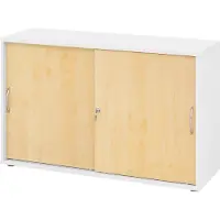 Hammerbacher Schiebetürschrank 2OH 120cm BM Weiss/Ahorn