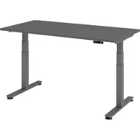 Hammerbacher Sitz-Steh-Schreibtisch el.160x80cm Graphit