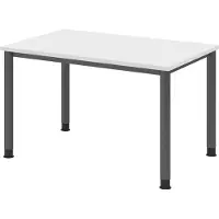 Hammerbacher Schreibtisch 4Fuss-rd.120x80cm Weiss/Graphit