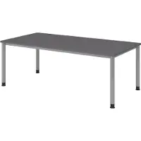 Hammerbacher Schreibtisch 4Fuss-rd.200x100cm Graphit/Silber