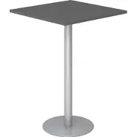 Hammerbacher Stehtisch 80x80cm Graphit/Silber
