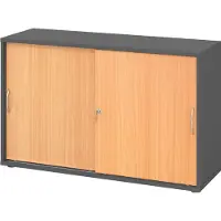 Hammerbacher Schiebetürenschrank 2 OH BM Graphit/Buche