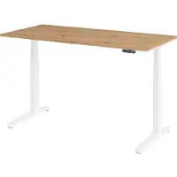 Hammerbacher Sitz-Steh-Schreibtisch el.160x80cm Astei/Weiss