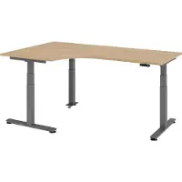 Hammerbacher VXDSM82/E/G elektrisch höhenverstellbarer Schreibtisch 63 - 127 cm eiche / grafit