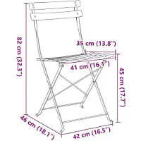 vidaXL Gartenklappstuhl 2 Stk. Weiß Metall