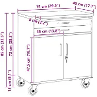 vidaXL Roland with 2 drawers