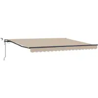 vidaXL Ausziehbare Markise Beige 400 x 350 cm Polyester