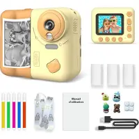 Avizar , Instakid Fotokamera 48 MP für Kinder mit Drucksystem, Gelb
