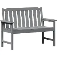 vidaXL Gartenbank Hellgrau 120 x 59 x 88 cm HDPE