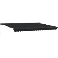 vidaXL Einziehbare Markise Anthrazit 450 x 300 cm Stoff und Metall
