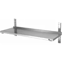 Zorro Wandbord ZWB 100/30 | Edelstahl Wandregal 1000x300x350 mm | 1 Boden | Gastro Wandmontage
