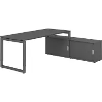 Hammerbacher Schreibtischkombi 180x80cm, Graphit/Graphit