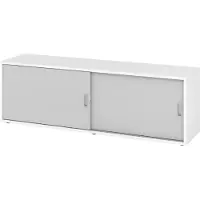 Hammerbacher Sideboard 1,5OH, Weiss/Grau