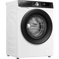 Hisense Freistehend Waschtrockner, 8 kg, 1400 U/min., Frontlader, Freistehend, Weiß, Links, Grau, Tasten, Drehregler