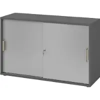 Hammerbacher Schiebetürschrank 2OH 120cm SG Graphit/Silber