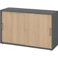 Hammerbacher Schiebetürschrank 2OH 120cm SG Graphit/Eiche