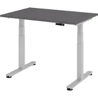 Hammerbacher Sitz-Steh-Schreibtisch el.120x80cm Graphit