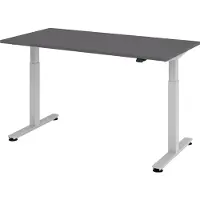 Hammerbacher Sitz-Steh-Schreibtisch el.160x80cm Graphit