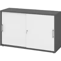 Hammerbacher Schiebetürschrank 2OH 120cm CE Graphit/Weiss