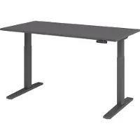 Hammerbacher Sitz-Steh-Schreibtisch el.160x80cm Graphit/Gr