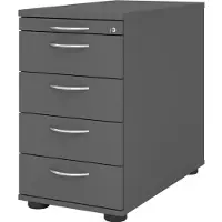 Hammerbacher Standcontainer 80cm,4Schub,Schloss BM Graphit