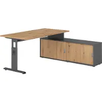Hammerbacher Schreibtischkombi 160x80cm, Asteiche/Graphit