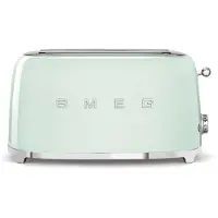 Smeg Toaster TSF02PGEU, 1500 W, Edelstahl, 4 Schlitze, Pastellgrün
