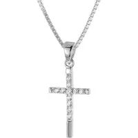 Trendor 28604 Damen-Kette Mit Kreuz 925 Silber