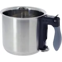 De Buyer 3437.16N, 1,5 l, Edelstahl, Edelstahl, Schwarz, Grau, Keramik, Gas, Induktion, Versiegelte Platte, 16 cm